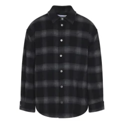Surchemise matelassée en flanelle de laine
