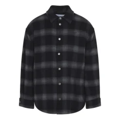 Surchemise matelassée en flanelle de laine