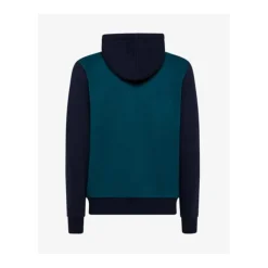 Sweat à Capuche Bleu Zippé Manches Longues