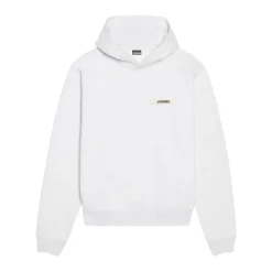 Sweat à Capuche Gris Gros Grain
