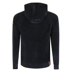 Sweat à capuche zippé en velours