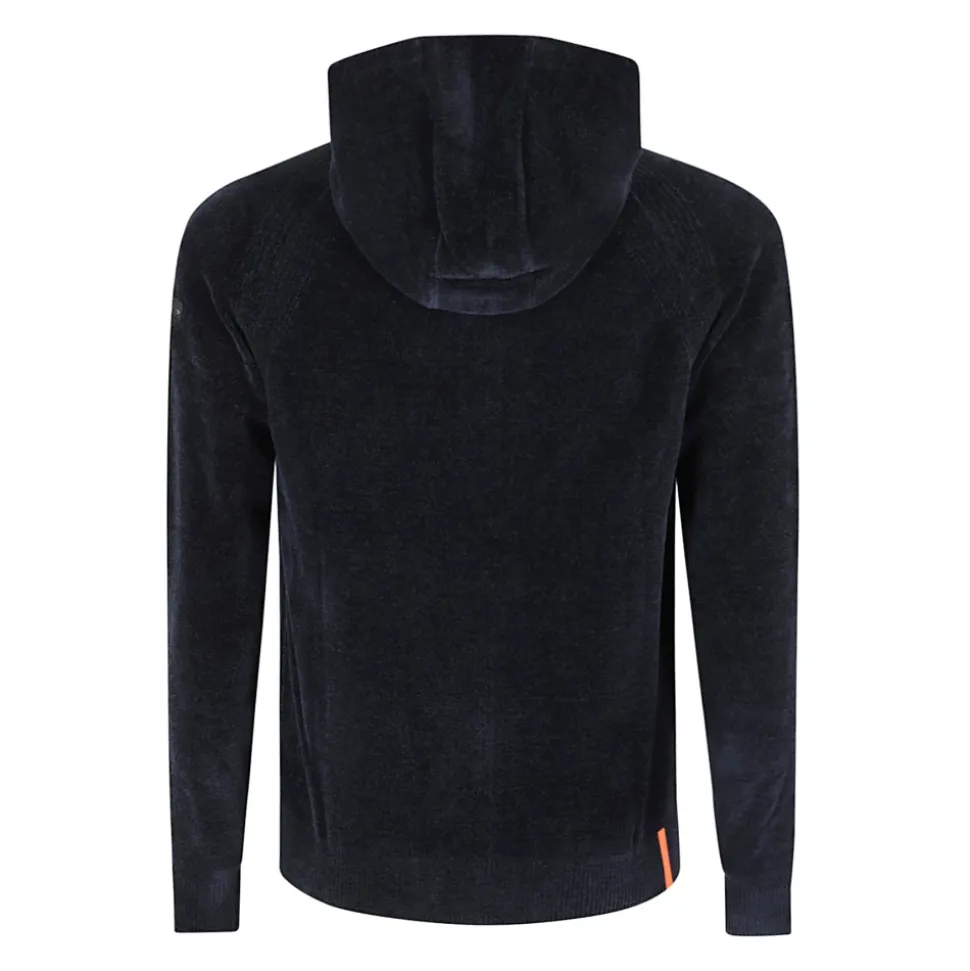 Sweat à capuche zippé en velours