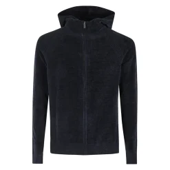 Sweat à capuche zippé en velours