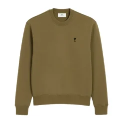 Sweat Khaki Classique avec Logo Ami Coeur