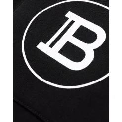 Sweatpants côtelés imprimés en noir