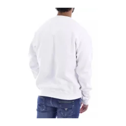 Sweatshirt Blanc avec Logo Imprimé