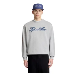 Sweatshirt à col rond avec logo Script