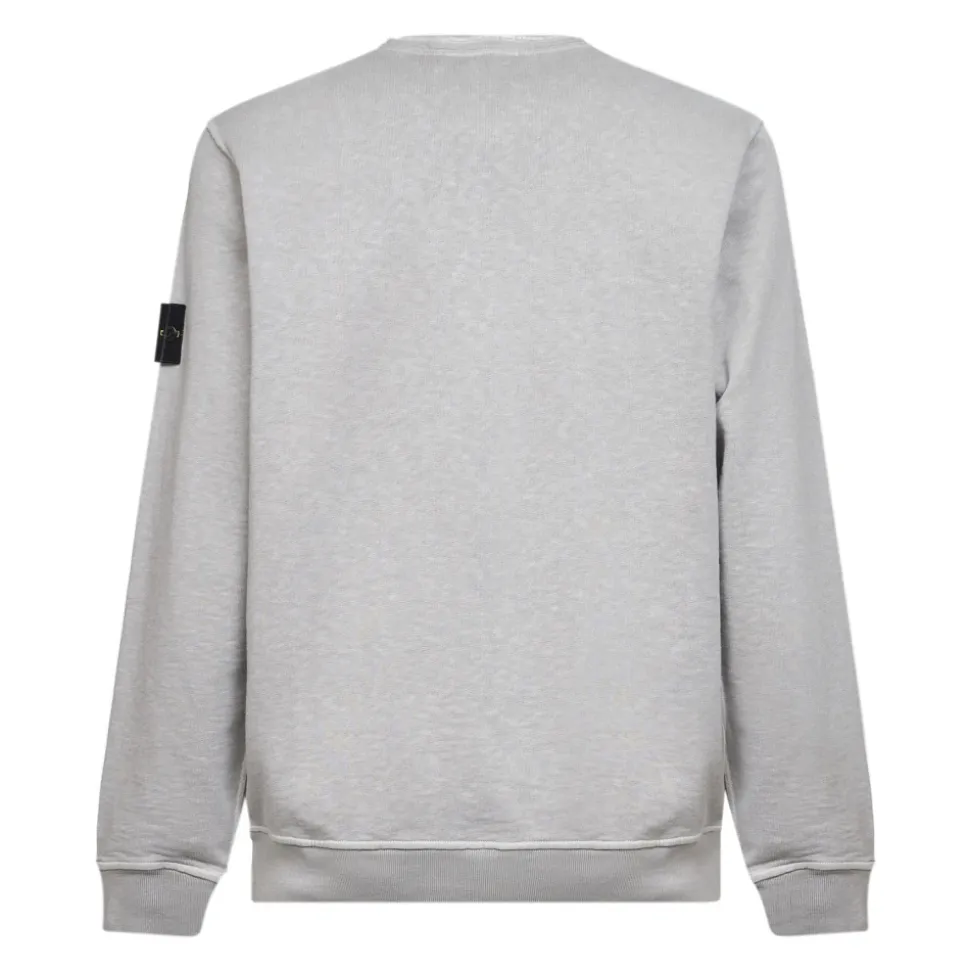 Sweatshirt col rond en molleton Malfilé effet 'Old'