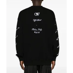 Sweatshirt Logo Skate Noir/Blanc Coton Italie