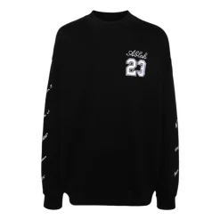 Sweatshirt Logo Skate Noir/Blanc Coton Italie