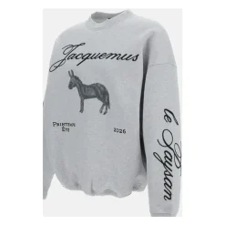 Sweat-shirt ras du cou avec broderie intégrale