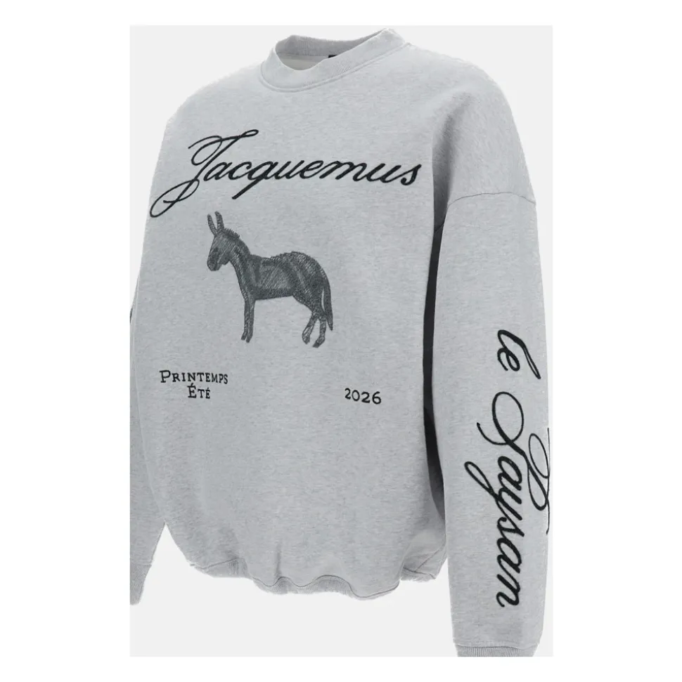 Sweat-shirt ras du cou avec broderie intégrale
