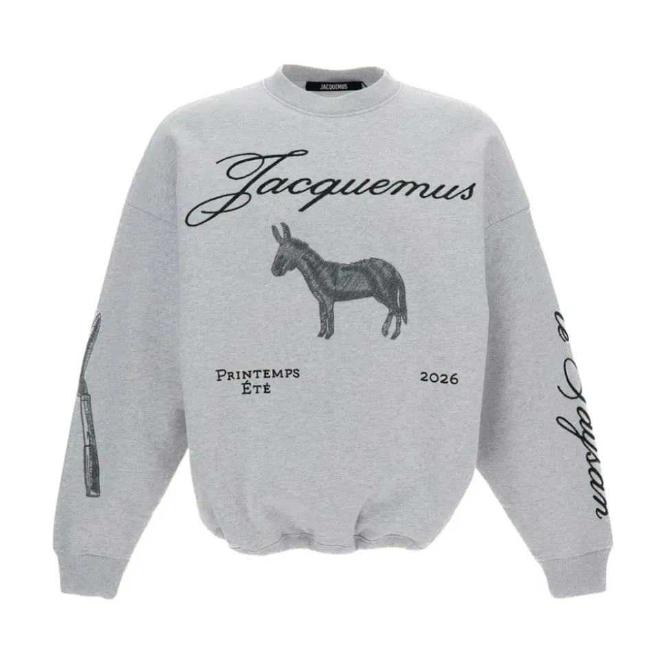 Sweat-shirt ras du cou avec broderie intégrale