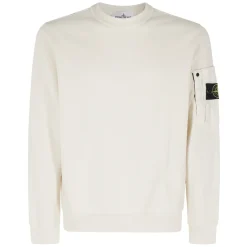 Sweat-shirt Ras du Cou en Molleton de Coton avec Poche Ripstop Coupe Classique