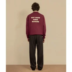 Sweatshirt Slogan Urbain en Vin
