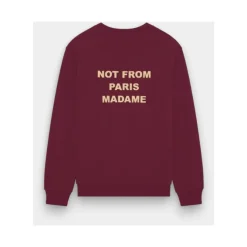 Sweatshirt Slogan Urbain en Vin