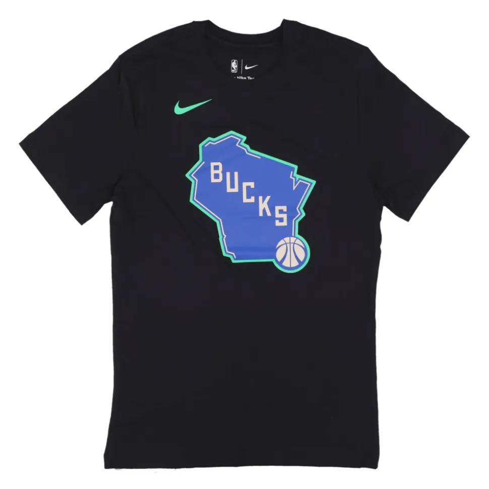 Tee-shirt avec logo Milwaukee Bucks Noir
