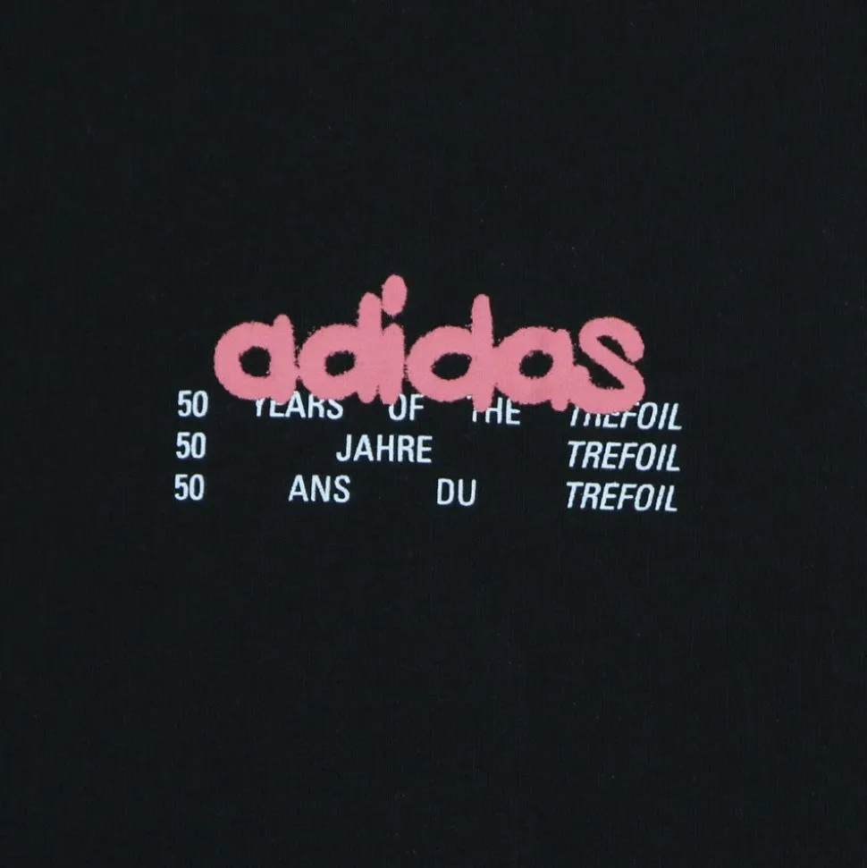 Tee-shirt noir à col rond avec logo imprimé