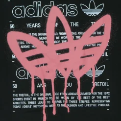 Tee-shirt noir à col rond avec logo imprimé