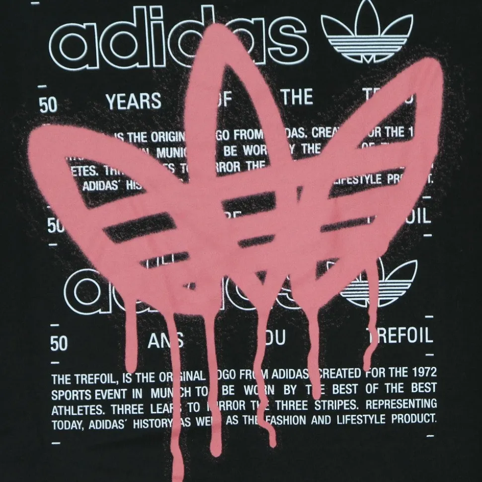 Tee-shirt noir à col rond avec logo imprimé