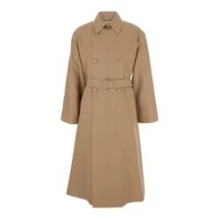 Trench-coat Beige en Laine