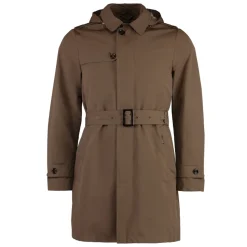 Trench en Coton avec Capuche Amovible