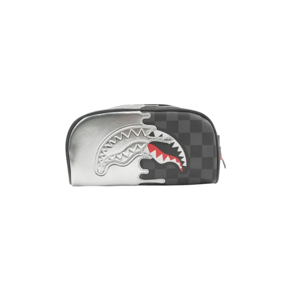 Trousse crayon Silver Side Drip Black Check
