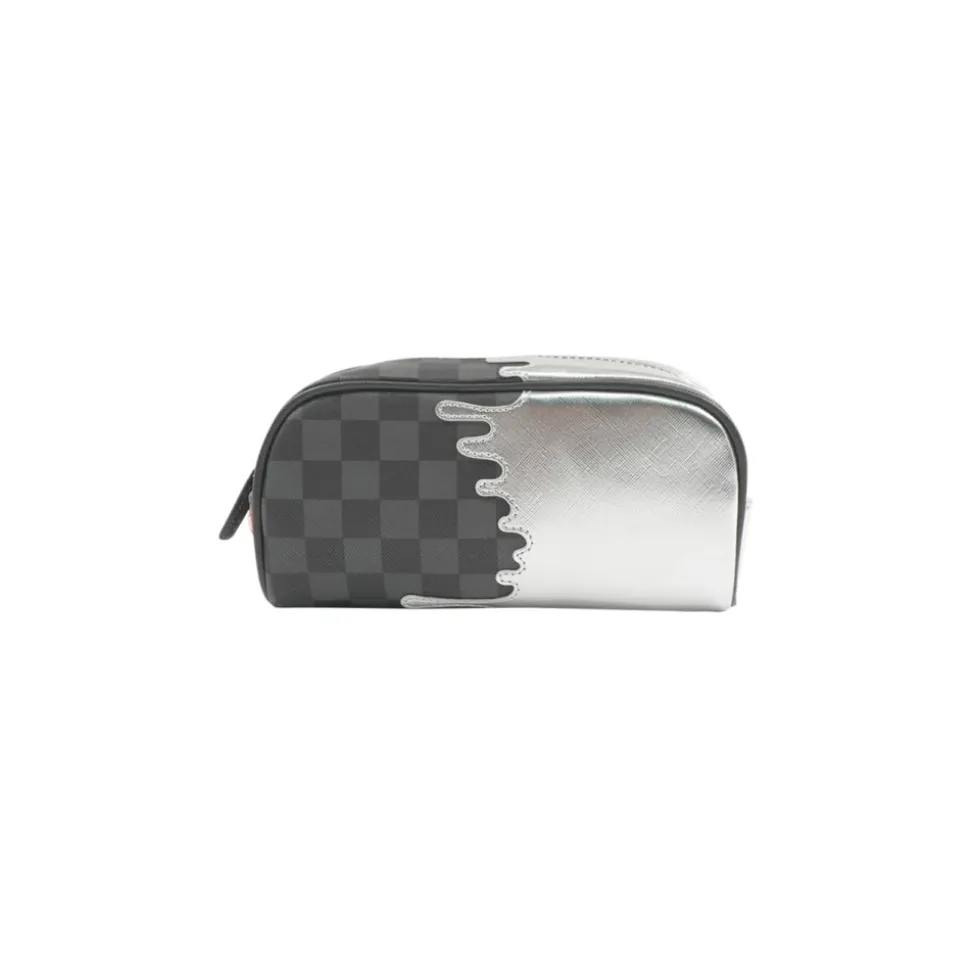 Trousse crayon Silver Side Drip Black Check