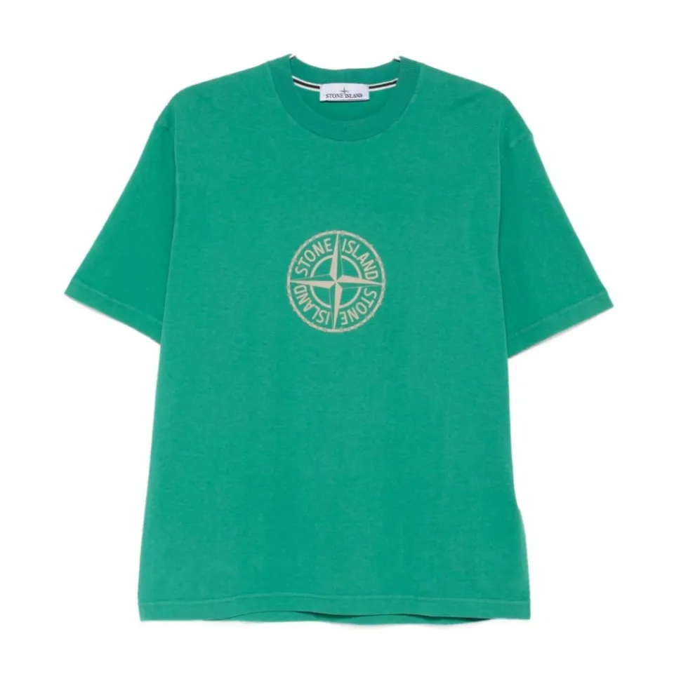 T-shirt coupe droite avec imprimé boussole intégral