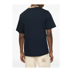 T-shirt en coton avec bordure à carreaux