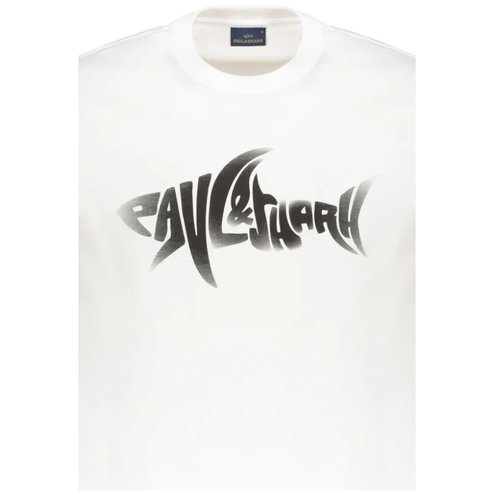 T-shirt en Coton avec Détail Logo