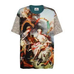 T-shirt en coton avec impression maxi