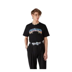 T‑Shirt Manches Courtes à Logo Gothique Dégradé