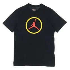 T-Shirt Noir Sportif à Col Rond