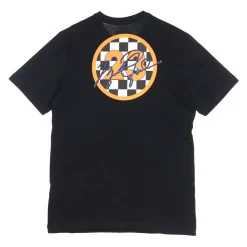 T-Shirt Noir Sportif à Col Rond