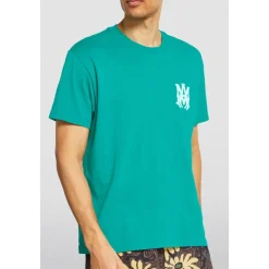 T-shirt Vert à Logo 3D - Col Rond