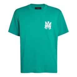 T-shirt Vert à Logo 3D - Col Rond