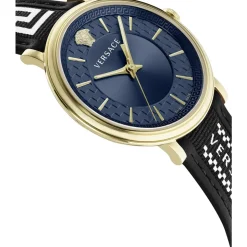 V-CIRCLE Cadran Bleu Montre Or