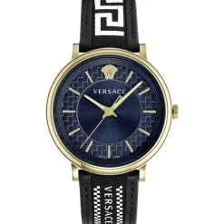 V-CIRCLE Cadran Bleu Montre Or