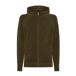 Velvet Hood Zip Knit