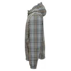 Veste à capuche réversible à carreaux