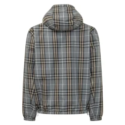Veste à capuche réversible à carreaux
