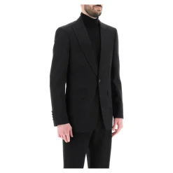 Veste de smoking à détails jacquard