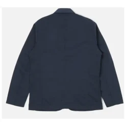 Veste de Travail Classique en Twill Bleu Marine