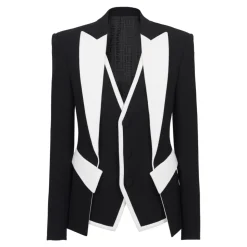 Veste double en crêpe