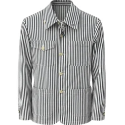 Veste en coton rayé