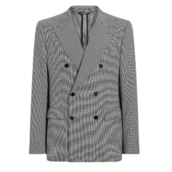 Veste grise à double boutonnage avec poches