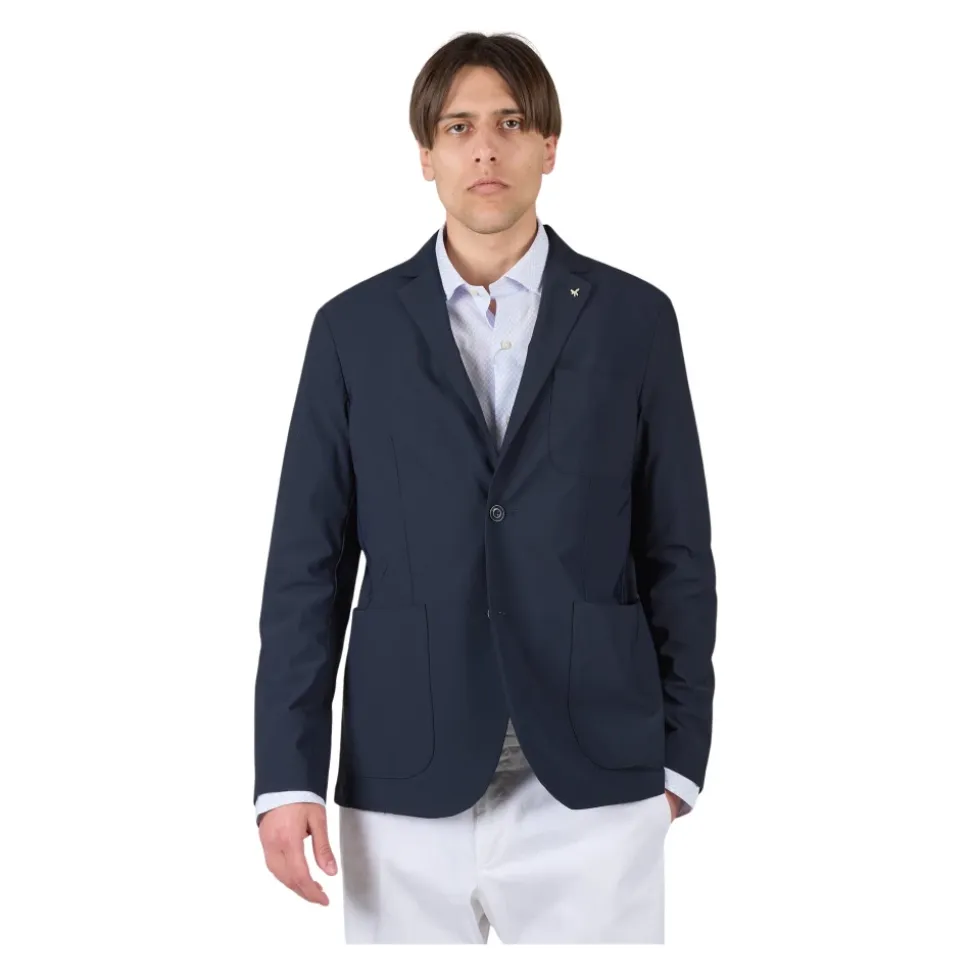 Veste Homme en Tissu Stretch Bleu