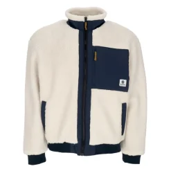 Veste Sherpa à Col Haut Zip