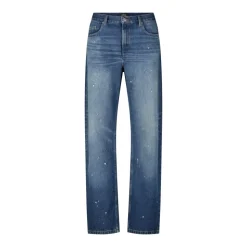 Vintage-Look Straight Fit Jeans